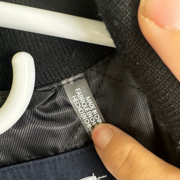 Calvin Klein Men's Classic Midweight Stand Collar Jacket Coat Size Medium Navy - Picture 9 of 11